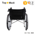 Silla de ruedas manual de acero del hospital médico de los precios baratos de Topmedi